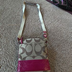 Cow hot pink crossbody purse